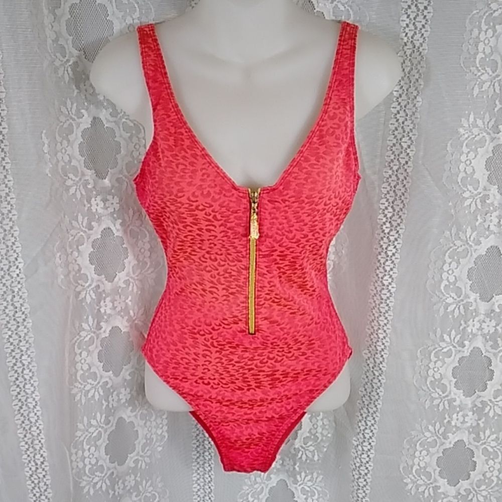 Vintage Sessa Made In USA Women's Swim Size 10 Color Orange Coral